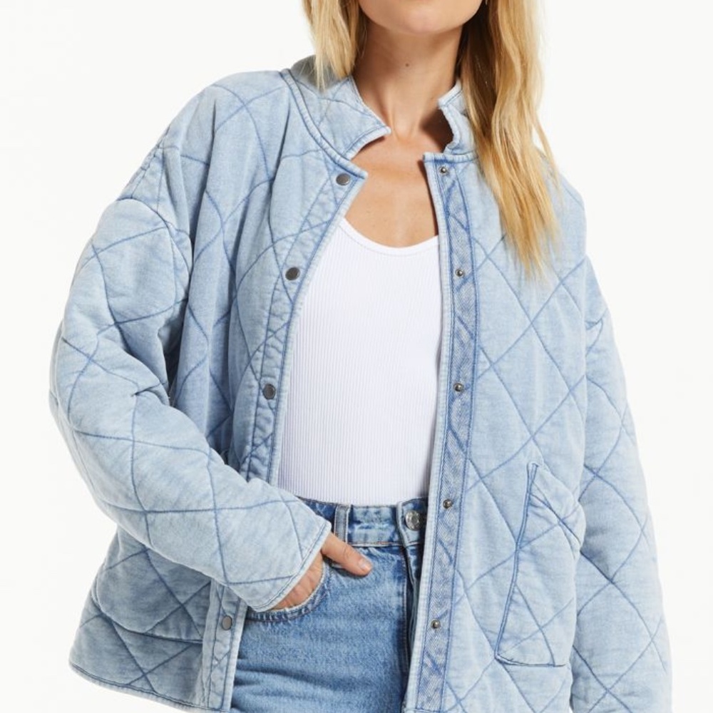 Maya Knit denim jacket WASHED INDIGO - Picture 3 of 6